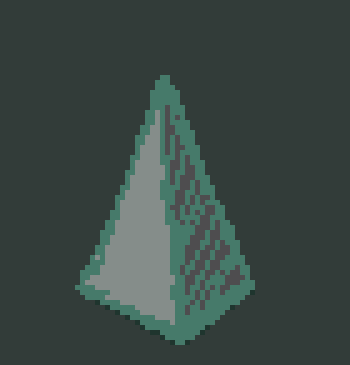 an animation of a monoccular tentacled being popping up from the ground